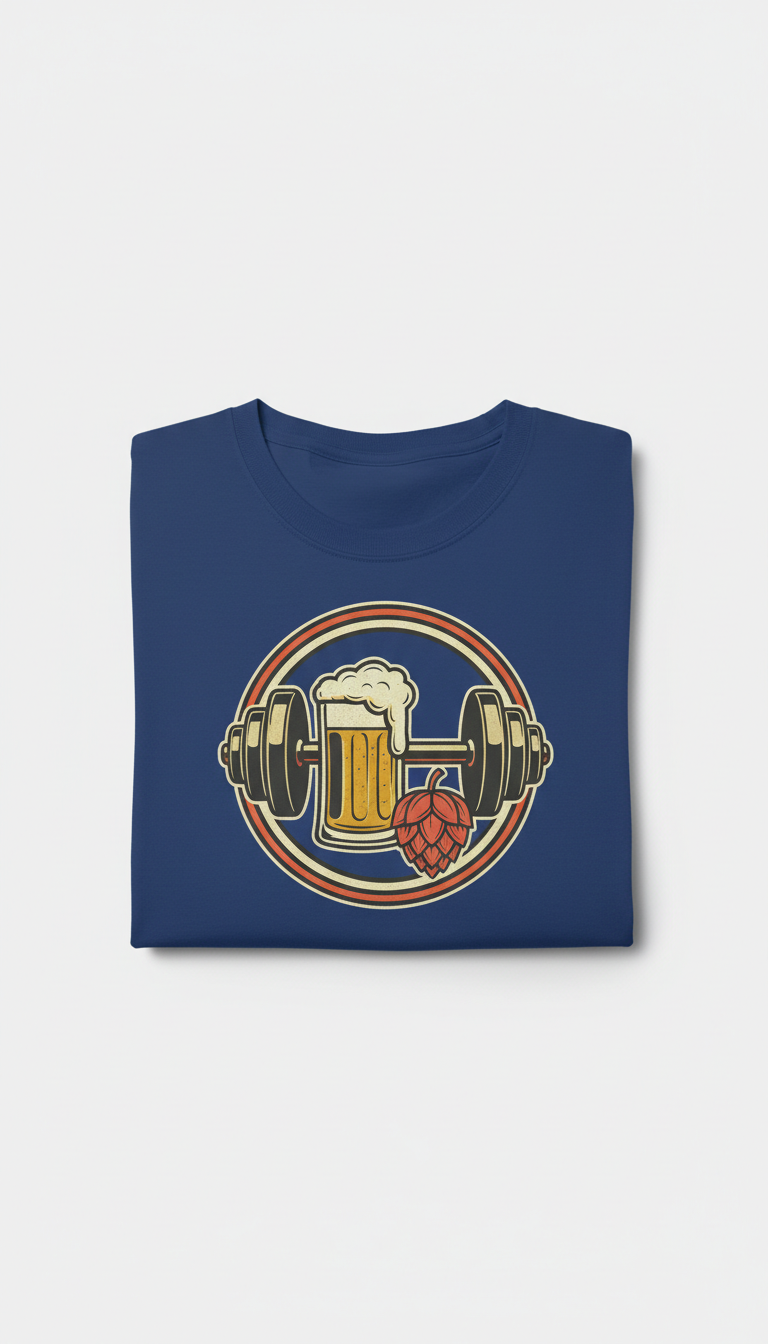 Brew Blue graphic gym t-shirt