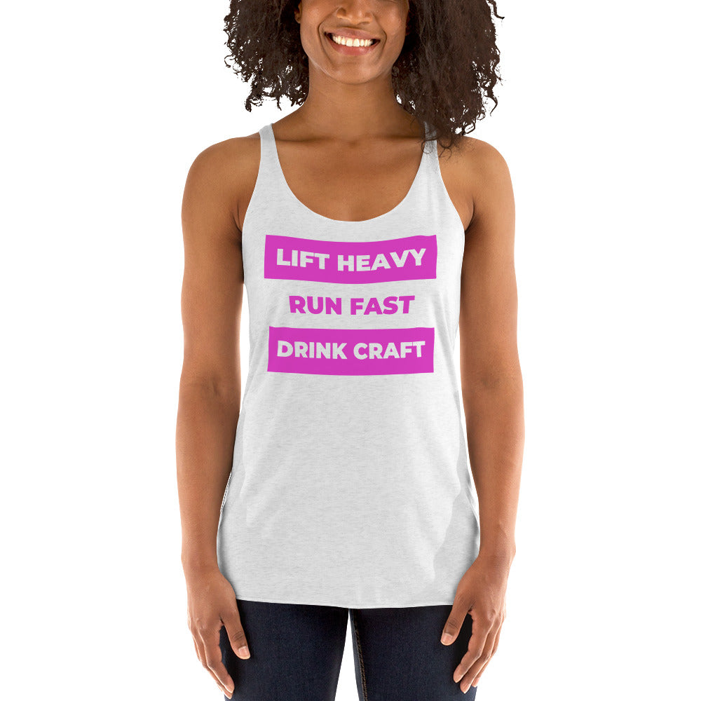 Lift, Run, Drink Racerback - Pink