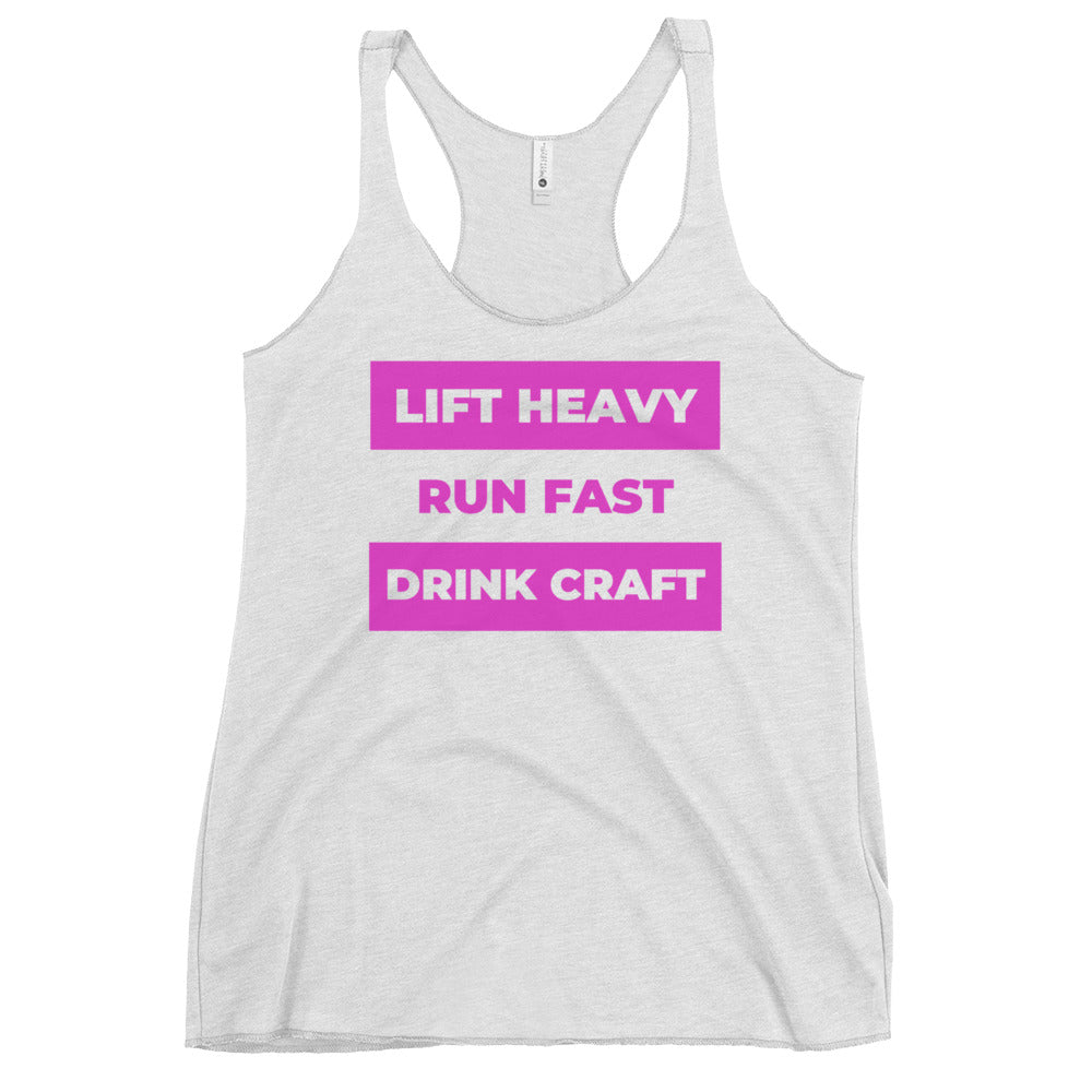 Lift, Run, Drink Racerback - Pink