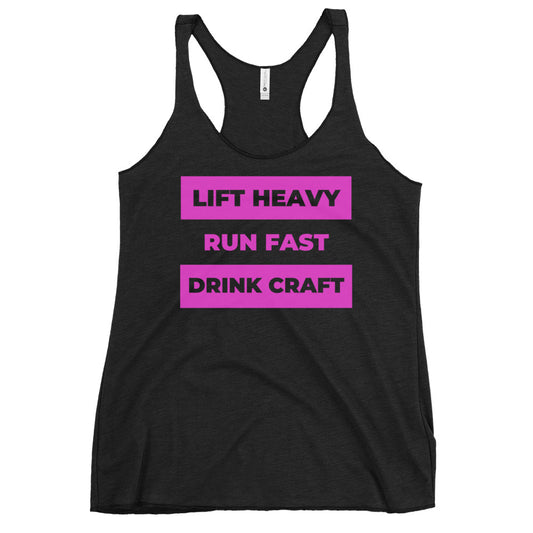 Lift, Run, Drink Racerback - Pink