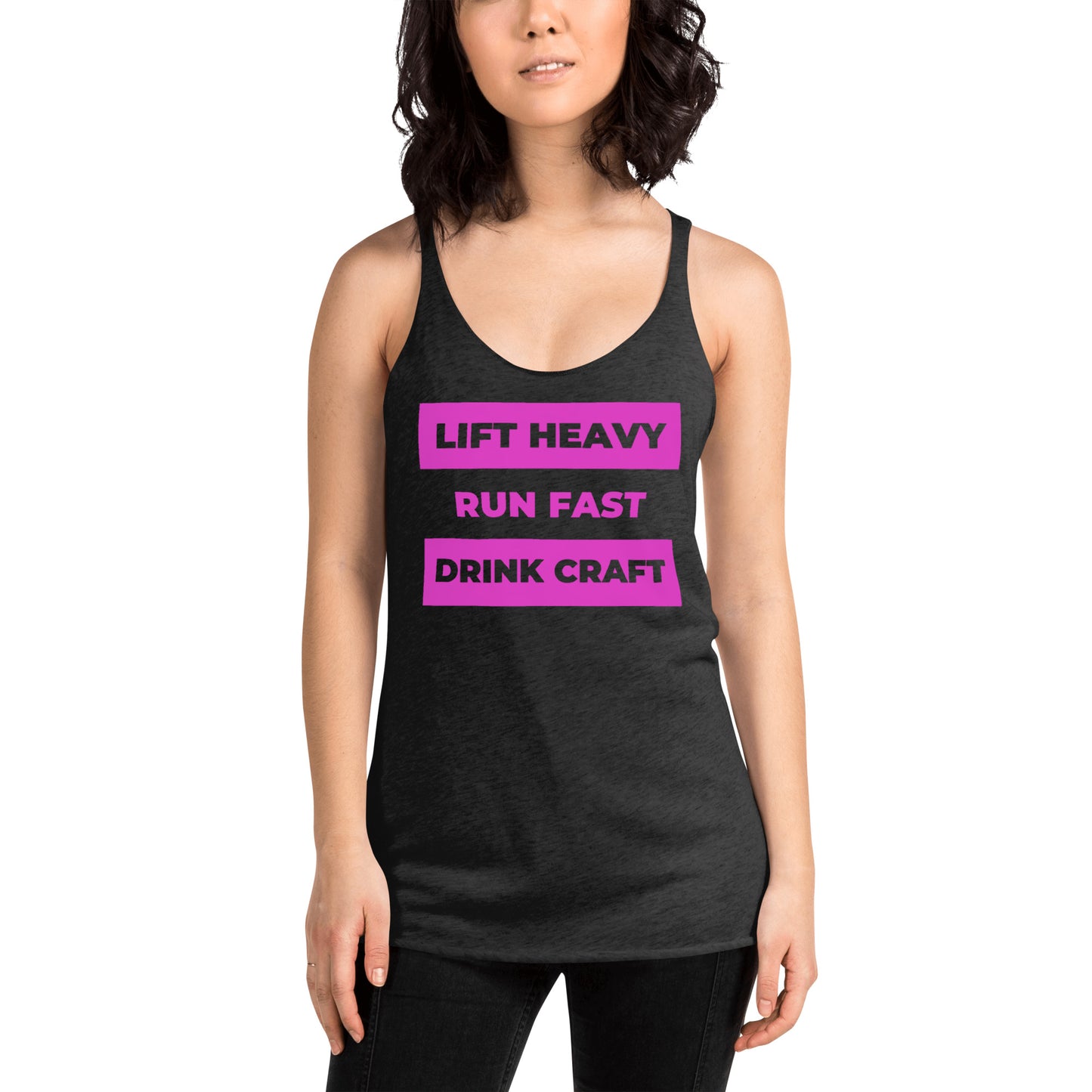 Lift, Run, Drink Racerback - Pink
