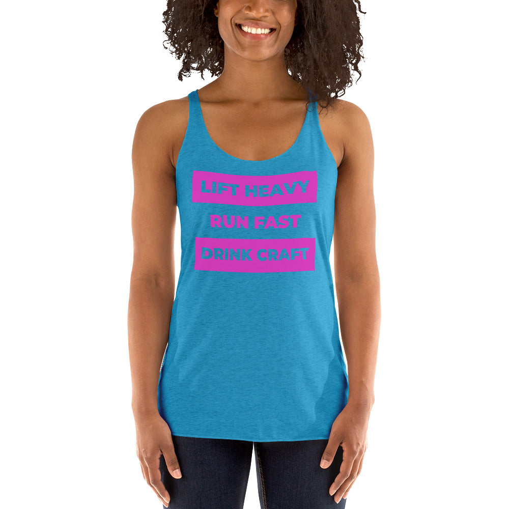 Lift, Run, Drink Racerback - Pink