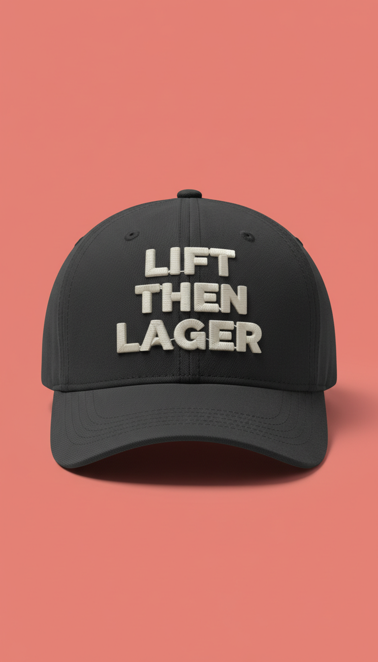 Lift Then Lager Embroidered Cap